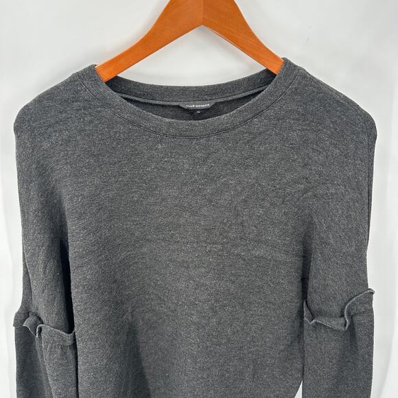 CLUB MONACO Charcoal Grey Crewneck Stretch Sweatshirt // S - Picture 2 of 8